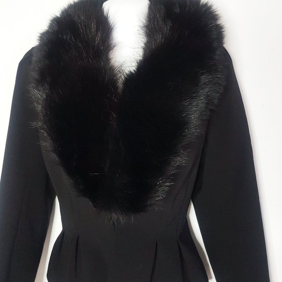 Vintage Black Mink Collar, Black Mink Fur Scarf, Black Real Fur Collar - Picture 8 of 10
